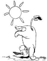 A coloring page of winnie the pooh - eyore